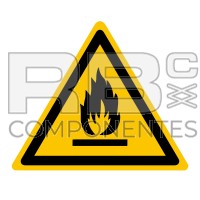 ADHAD01 - NORMA EN-ISO 7010 - ADH. ADVERTENCIAPELIGRO DE INCENDIO - 110x90mm