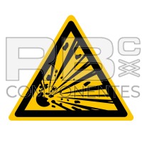 ADHAD02 - NORMA EN-ISO 7010 - ADH. ADVERTENCIA RIESGO DE EXPLOSION - 110x90mm