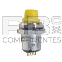 PULSADOR DOBLE CONTACTO CON CAPUCHON AMARILLO