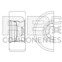 ADAPT WHEEL REF 2601602810 , 445-65 D22.5 PR18