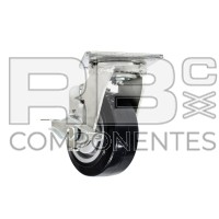 RUEDAS PIVOTANTES C/FRENO 5 x 2  in