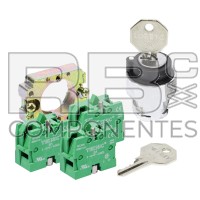 KEY SELECTOR 3 POSITIONS +SUPPORT+3CONTACT BLOCKS NO