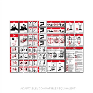 COMPLETE SECURITY DECAL KIT AD/CO/EQ SCISSOR ENGLI