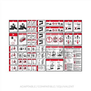 WARNING DECALS KIT FOR DIESEL AND ELECTRIC SCISSOS