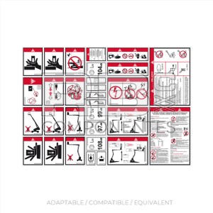 WARNING DECALS KIT FOR ARTICULATED DIESEL AND ELEC