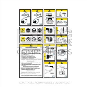WARNING DECALS KIT FOR DIESEL AND ELECTRIC SCISSOR