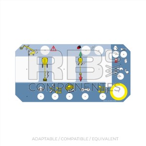 DECAL UPPER CONTROLS FOR 21TX,23TPX,25TPX