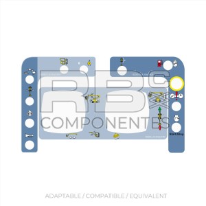 UPPER CONTROLS DECAL KIT BLUE 43TPX-NEW VERSION