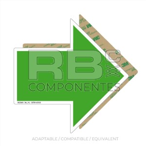 TRACTION DIRECTION INDICATOR DECAL, COL GREEN 3M