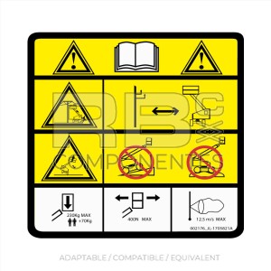 WARNING DECAL FOR JLG.