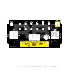 DECAL UPP CONTROL BOX SPANISH AD/CO/EQ GE 114133GT