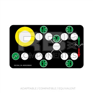 OUTRIGGER CONTROL PANEL DECAL HL COMP DX