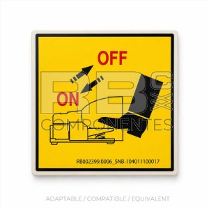 ADH. SNB 104011100017 PEDAL ON/OFF 75x75mm