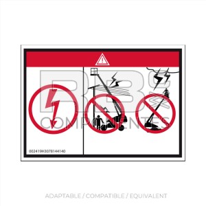 DECAL DANGER ELECTROCUTION FOR TELESCOPIC