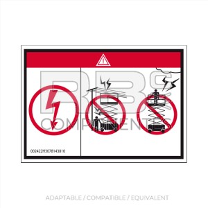 DECAL DANGER OF ELECTROCUTION-SCISSORS