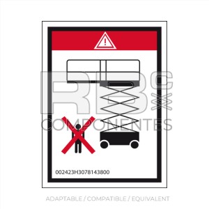DECAL DO NOT STOP IN WORKING AREA FOR 10/12DX
