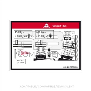 DECAL PLATFORM HEIGHT+LOAD FOR C12RTE