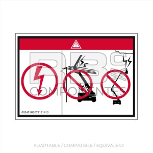DECAL DANGER OF ELECTROCUTION FOR ARTICULATED PLAT