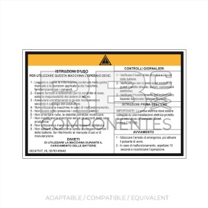 DECAL OPERATING INSTRUCTIONS-ITALIAN