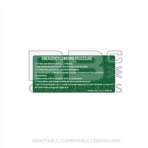 DECAL ENGLISH AD/CO/EQ SJ 109442AE