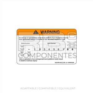 DECAL ENGLISH AD/CO/EQ SJ 109985AB