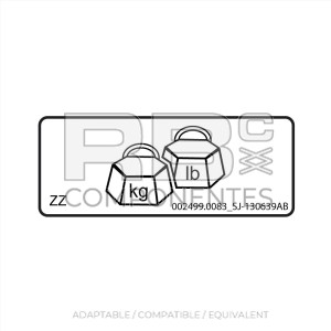 COMPATIBLE DECAL  REF. SJ.130639AB