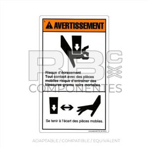 DECAL COMPATIBLE WITH GE 28161 FRENCH