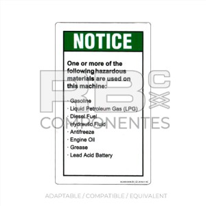 DECAL COMPATIBLE WITH GE 28164 116C ENGLISH