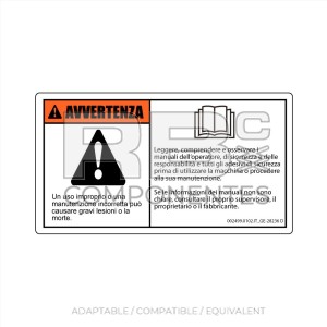 DECAL COMPATIBLE WITH GE 28236 ITALIAN