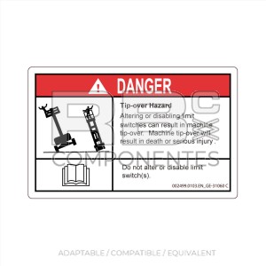 DECAL COMPATIBLE WITH GE 31060 ENGLISH
