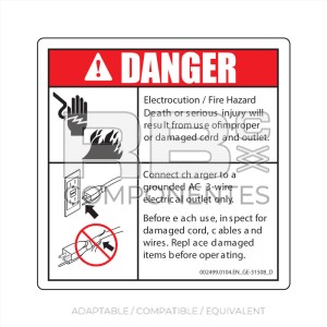 DECAL COMPATIBLE WITH GE 31508 ENGLISH