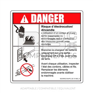 DECAL COMPATIBLE WITH GE 31508 FRENCH