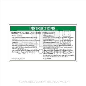 DECAL COMPATIBLE WITH GE 31785 C ENGLISH