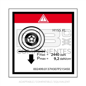 ADH. ESF. MAX SOBRE 1RUEDA+CARGA NOMIN.-HL 15 SXL
