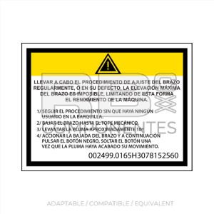 CYLINDER RESET LABEL