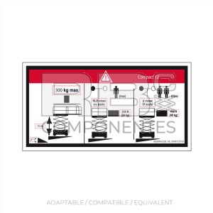 DECAL PLATFORM HEIGHT+LOAD FOR C12