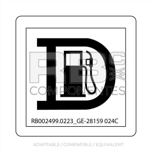 DECAL COMPATIBLE WITH GE 28159 024C
