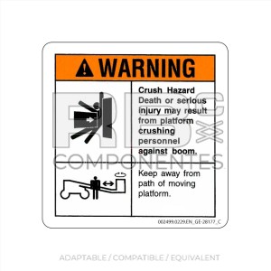 DECAL COMPATIBLE WITH GE 28177 ENGLISH