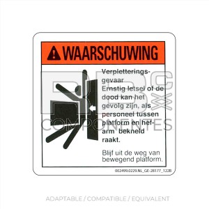 DECAL COMPATIBLE WITH GE 28177 DUTCH