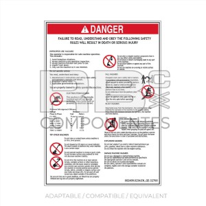 COMPATIBLE DECAL REF GE 32700 EN