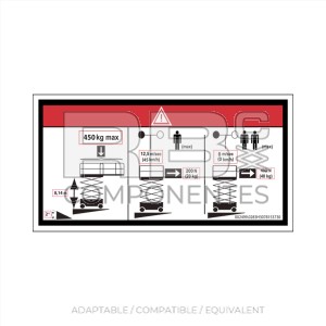 DECAL PLATFORM HEIGHT+LOAD FOR C10
