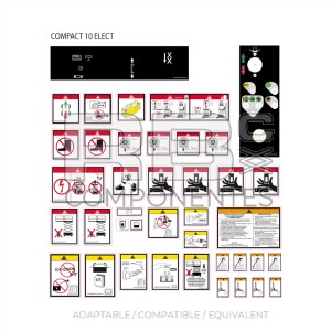 DECAL KIT WARNING+DANGER+FUNCTION HL C10