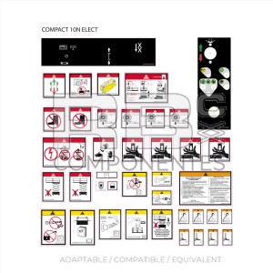 DECAL KIT WARNING+DANGER+FUNCTION HL C10N