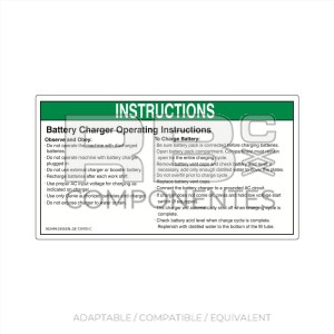 DECAL COMPATIBLE WITH GE 72970 ENGLISH