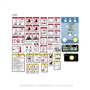 COMPLETE DECAL KIT WARNING-DANGER SCISSOR HL-18SX