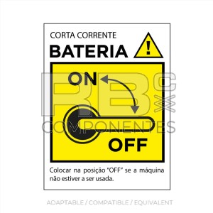 BATTERY DISCONNECTOR DECAL PORTUGUESE