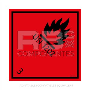FLAMMABLE LIQUIDS DECAL 300X300mm