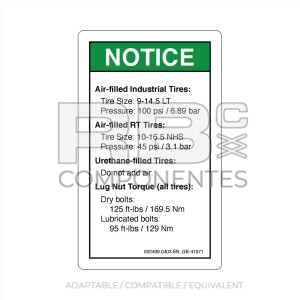 COMPATIBLE DECAL REF GE 41971