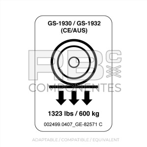 DECAL LABEL WHEEL LOAD 19XX