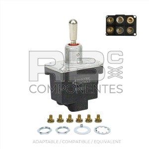THREE POSITIONS SWITCHES WITH RETURN TO CENTER, 6F